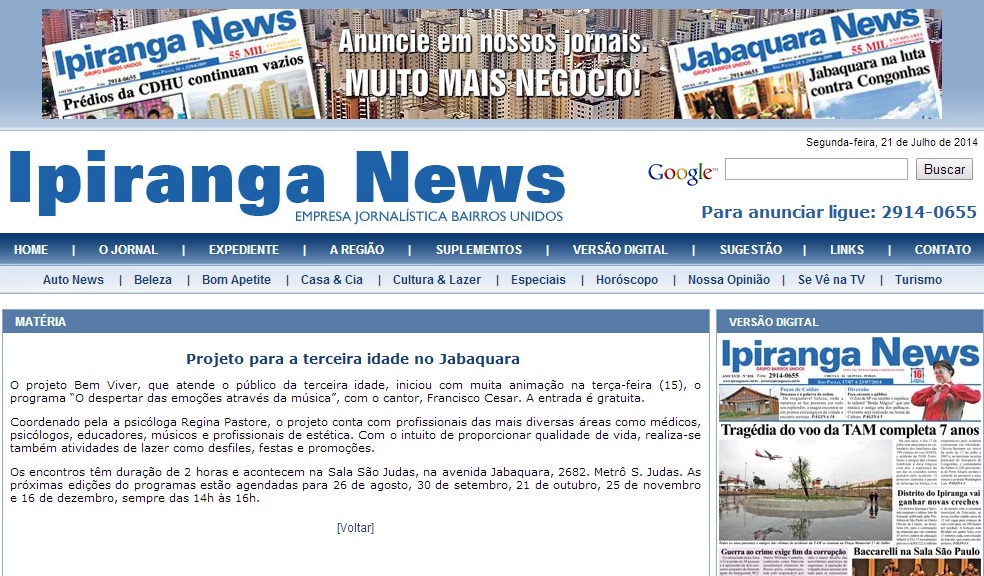 Ipiranga News 21.07.14
