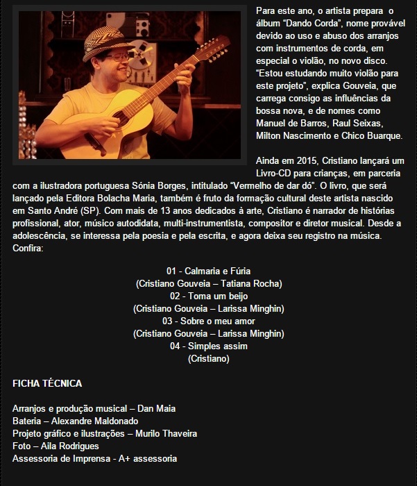 Cristiano Gouveia no SintoniaMusikal